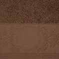Ręcznik ANGIE z żakardową bordiurą - 70 x 140 cm - brązowy 2