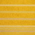 Ręcznik LIVIA  z kolorowymi paskami tkanymi we wzór jodełki - 30 x 50 cm - musztardowy 2