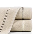 Ręcznik klasyczny podkreślony dwoma delikatnymi paseczkami - 70 x 140 cm - beżowy 1