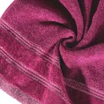 Ręcznik z welurową bordiurą przetykaną błyszczącą nicią - 70 x 140 cm - amarantowy 5