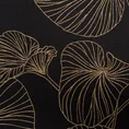 Zasłona  MARIGOLD z tkaniny zaciemniającej z nadrukiem złotych liści lilii wodnej - 140 x 250 cm - czarny 8