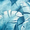 Zasłona  zaciemniająca typu blackout  z motywem liści  palmy - 140 x 250 cm - niebieski 8