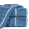 EUROFIRANY PREMIUM Ręcznik CALEB z bawełny frotte o strukturze drobnej krateczki - 50 x 90 cm - niebieski 1