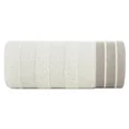 Ręcznik PATI 50X90 cm utkany w miękkie pasy i podkreślony żakardową bordiurą kremowy - 50 x 90 cm - kremowy 3