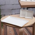 Patera ceramiczna MELRLIN o geometrycznym kształcie + 6 talerzy z ażurowym zdobieniem - 24 x 35 x 3 cm - biały 4