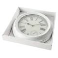 Zegar ścienny dworcowy z rzymskimi cyframi, styl retro, 37 cm średnicy - 37 x 5 x 37 cm - biały 3