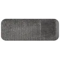 EWA MINGE Ręcznik DAGA w kolorze stalowym, z welurową bordiurą i błyszczącą nicią - 50 x 90 cm - stalowy 3