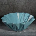 Patera ceramiczna ALANI z geometrycznymi wytłoczeniami - 28 x 28 x 11 cm - niebieski 1