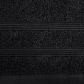 Ręcznik ALINE klasyczny z bordiurą w formie tkanych paseczków - 50 x 90 cm - czarny 2