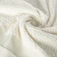 EUROFIRANY PREMIUM Ręcznik MILAN z puszystej bawełny frotte o ryżowej strukturze z błyszczącą bordiurą - 50 x 90 cm - kremowy 5