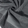 ELLA LINE Ręcznik ANDREA w kolorze stalowym, klasyczny z tkaną bordiurą o wyjątkowej miękkości - 50 x 90 cm - stalowy 5