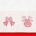 Ręcznik NOEL 01 świąteczny z żakardową bordiurą z motywem skandynawskim - 50 x 90 cm - biały 2