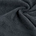 Ręcznik ALINE klasyczny z bordiurą w formie tkanych paseczków - 30 x 50 cm - grafitowy 5