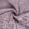 Ręcznik z żakardowym roślinnym wzorem - 70 x 140 cm - fioletowy 5