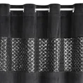 Zasłona MARGOT z welwetu z ozdobnym pasem zdobionym haftem oraz lśniącymi cekinami - 140 x 250 cm - czarny 4