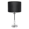 Lampka stołowa MONIK z kryształową podstawą i welwetowym abażurem - ∅ 30 x 53 cm - czarny 3