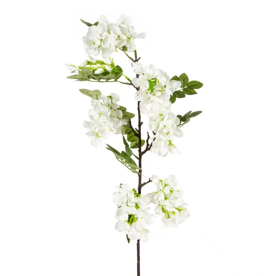 ROBINIA AKACJOWA  gałązka, kwiat sztuczny dekoracyjny - 85 cm - biały