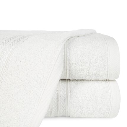 Zdjęcia - Ręcznik Lori   z bordiurą podkreśloną błyszczącą nicią 30 x 50 cm biały 