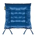 Dwustronna welwetowa poduszka siedziskowa na krzesło z szesnastoma pikowaniami, gramatura 300 g/m2 - 40 x 40 x 6 cm - granatowy 2