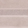 Ręcznik DANNY bawełniany o ryżowej strukturze podkreślony żakardową bordiurą o wypukłym wzorze - 30 x 50 cm - pudrowy róż 2