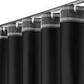 Zasłona DORA z gładkiej i miękkiej w dotyku tkaniny o welurowej strukturze - 360 x 240 cm - czarny 8