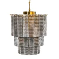 Lampa DALIA z prostokątnymi szklanymi zawieszkami - ∅ 42 x 50 cm - złoty 8