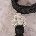 Dekoracyjny sznur do upięć z chwostem zdobiony kryształkami - dł. 61 cm - czarny 3