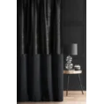 Zasłona AMELIA z dwóch rodzajów miękkiego welwetu w eleganckiej czerni - 140 x 270 cm - czarny 2