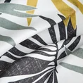 DESIGN 91 Zasłona ELINA z nadrukiem żółto-szarych liści na białym tle z lekkiej mikrofibry - 140 x 250 cm - biały 8