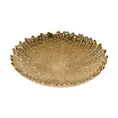 Patera ceramiczna AVI z wytłaczanym wzorem w stylu glamour - ∅ 21 x 4 cm - złoty 2