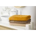 Ręcznik bawełniany FIORE z ozdobnym stebnowaniem - 50 x 90 cm - zielony 6