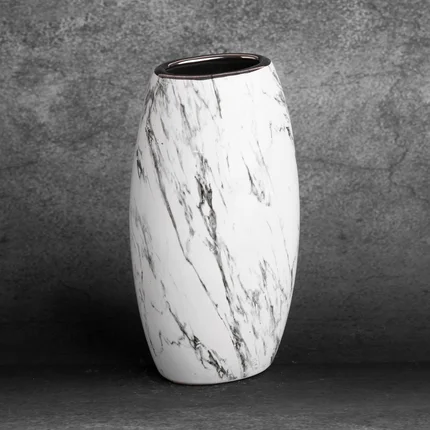 Wazon ceramiczny SANA z marmurkowym wzorem Wazon ceramiczny SANA z marmurkowym wzorem - 13 x 9 x 25 cm