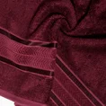 EUROFIRANY PREMIUM Ręcznik MIRO w kolorze bordowym, z włókien bambusowych z żakardową bordiurą zdobioną lśniącymi paskami - 70 x 140 cm - bordowy 5