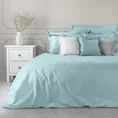 NOVA COLOUR Poszewka na poduszkę bawełniana z satynowym połyskiem i ozdobną kantą - 70 x 80 cm - błękitny 4