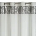 Zasłona JASPER z welwetu zdobiona połyskującym pasem cekinów - 140 x 250 cm - biały 6