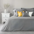 NOVA COLOUR Poszewka na poduszkę bawełniana z satynowym połyskiem i ozdobną kantą - 70 x 90 cm - stalowy 4
