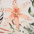 EUROFIRANY CLASSIC Komplet pościeli z wysokogatunkowej satyny bawełnianej z motywem egzotycznych kwiatów i liści - 220 x 200 cm, 2 szt. 70 x 80 cm - wielokolorowy 2