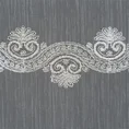 Tkanina firanowa aden z ornamentowym haftem wykonanym nicią kordonkową - 290 cm - kremowy 4