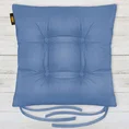 ADORE dwustronna welurowa poduszka siedziskowa na krzesło z czterema pikowaniami, gramatura 195 g/m2 - 40 x 40 x 8 cm - niebieski 1
