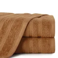 Ręcznik JUDY z bordiurą podkreśloną błyszczącą nicią - 50 x 90 cm - brązowy 1