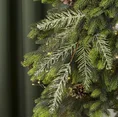 Zimowa gałązka iglasta zdobiona brokatem - 29 cm - zielony 1