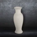 Wazon ceramiczny RISO z efektem rosy - 7 x 12 x 23 cm - kremowy 1
