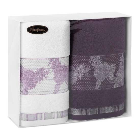 Zestaw prezentowy - komplet 2 szt ręczników na każdą okazję - 30 x 35 x 5 cm - biały