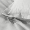 NOVA COLOUR Poszewka na poduszkę bawełniana z satynowym połyskiem i ozdobną kantą - 50 x 70 cm - jasnoszary 2