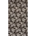Zasłona MEGI z miękkiego welwetu z nadrukiem egzotycznych liści - 140 x 250 cm - czarny 9