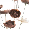 Kwiat sztuczny dekoracyjny z płatkami z jedwabistej tkaniny - 82 cm - brązowy 2