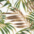 DIVA LINE Komplet pościeli PALMIRA z wysokogatunkowej satyny bawełnianej z nadrukiem liści palmy - 160 x 200 cm - biały 4