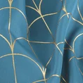 Zasłona zdobiona złotym nadrukiem w stylu art deco - 140 x 250 cm - niebieski 6