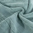 Ręcznik z żakardową bordiurą w geometrycznym stylu - 30 x 50 cm - miętowy 4