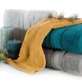 EUROFIRANY PREMIUM ręcznik z bawełny egipskiej z żakardową bordiurą podkreśloną lśniącą nicią - 50 x 90 cm - stalowy 4